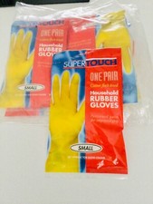 10 packs Quality Household  Rubber Gloves Cotton lined - size Small  