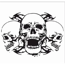 Car Stickers Custom Triple Skull Interesting DIY Vinyl Decals Decor Accessories