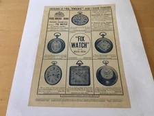 Vintage - The Trust Jewelry Box - Advertising Announcement - Pocket Watches -