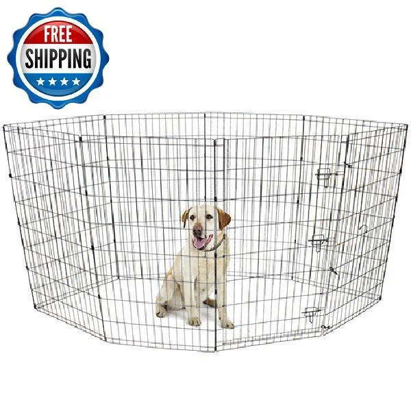 42 Inch Tall Dog Playpen Exercise Cage Crate Indoor Outdoor Puppy