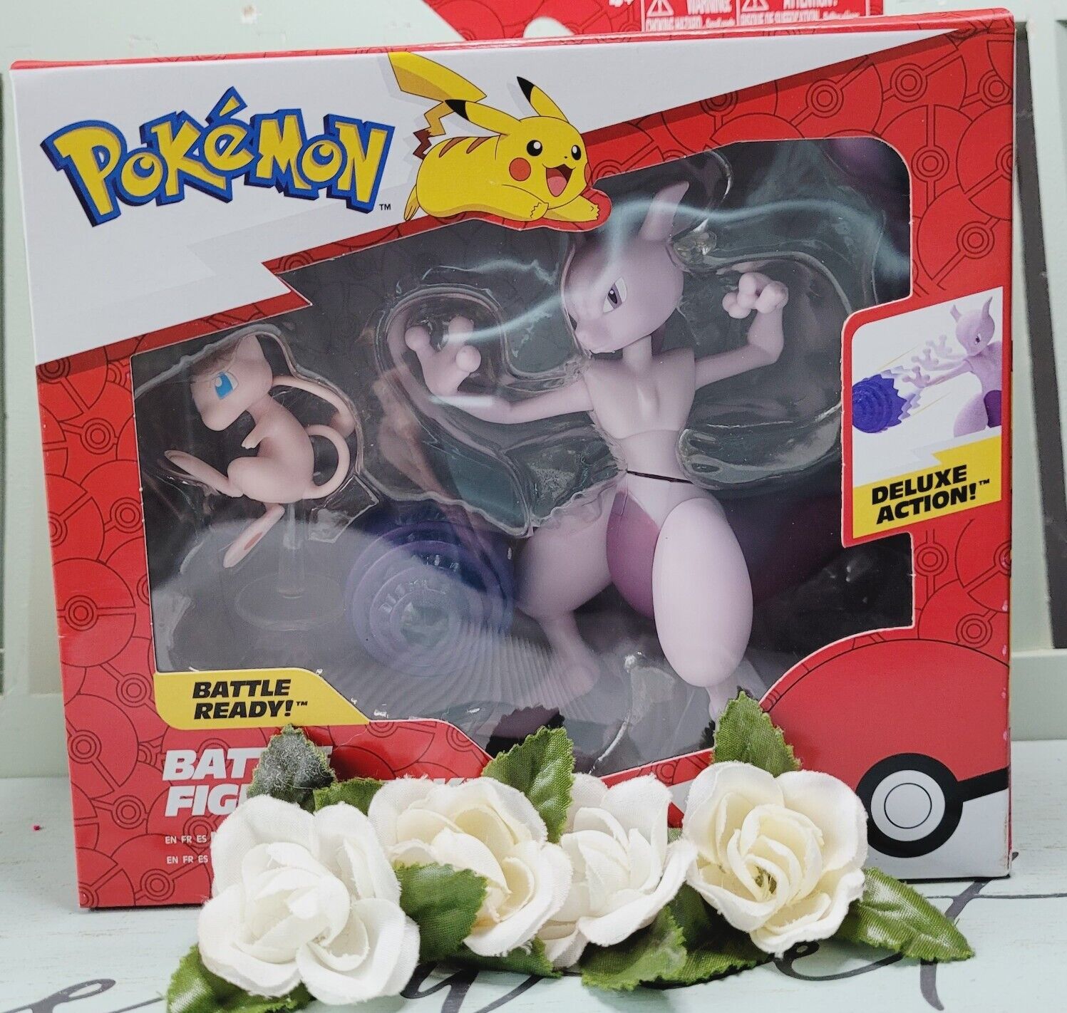 Pokemon Battle Figure Set 2 Pack Mew and Mewtwo Deluxe Action Ready