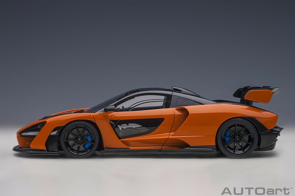 McLAREN SENNA TROPHY MIRA ORANGE COMPOSITE 1:18 by AUTOART