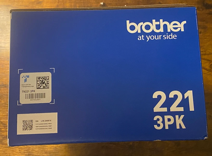 Brother TN2213PK Paquete de tres BOLSAS SELLADAS ESTÁNDAR (CIAN, MAGENTA, AMARILLO) Foto 4 de 4