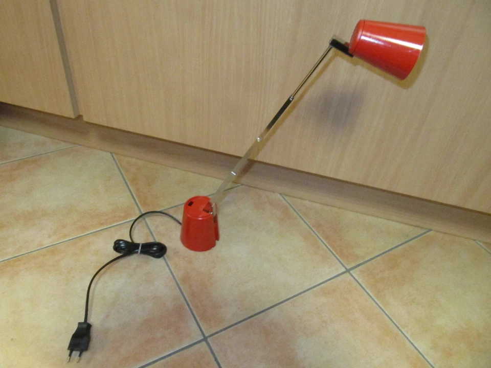 RR-Leuchten LAMPETTE Halogen ROT Designklassiker 60er Reiseleuchte NEU - Bild 3 von 3