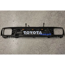 Front Grille For Tacoma 1995 1996 1997 Bumper  Grill Matte Black w/ 3 LED Lights