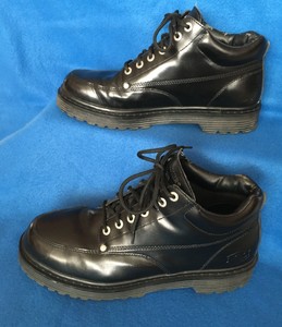 black leather sketchers