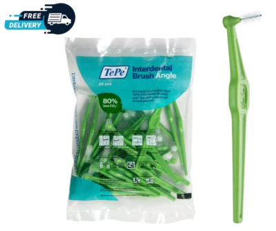 TePe Angle Interdental Brushes – 0.8mm Green – Size 5 Larger gaps (Pack of 25)