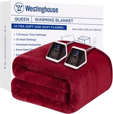 Heated Blanket Queen Size, Electric Heating Blanket with 10 Heating Levels, 1-12