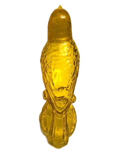 VINTAGE 1970s AVON GOLDEN CANARY BIRD CHARISMA COLOGNE Bottle Yellow Glass - Picture 4 of 7