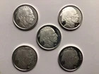 Lot of 5 .999 Fine Silver 1/10 oz. Single Round Buffalo Design Buy More & Save!2
