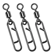 Dr.Fish 20 Pack Fishing Clips with Swivels, Speed Power Clips with Barrel Swi...