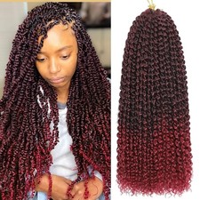 18 Inch Pre-Looped Passion Twist Crochet Hair - 8 Packs Pretwisted Bohemian Brai