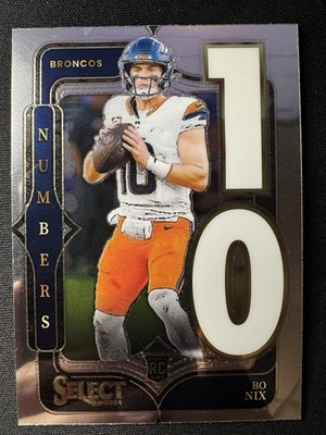 2024 Panini Select - Select Numbers Bo Nix #6 (RC)