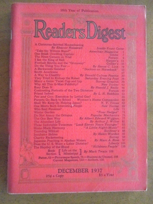 READER'S DIGEST December 1937 Eleanor Roosevelt, Germany, Japan | eBay