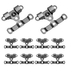 10 Sets Hook and Eye Sewing Metal Closure Clasps Replacement Black 21 x 12mm