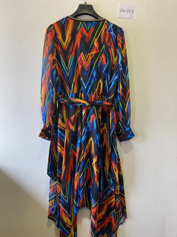 Star by Julien Macdonald Chain Detail Hi/Low Midi Dress UK 12 (FMS23-8) - Image 2 of 3