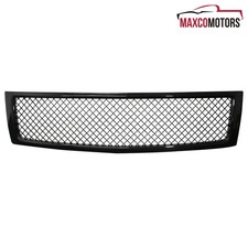 Hood Grille Fits 2007-2013 Chevy Silverado 1500 Pickup Glossy Black Front Mesh