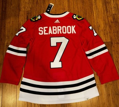 ろっかく ユニフォーム Chicago Blackhawks NHL Jersey Shirt Adult Size 54 Adidas Red Brent