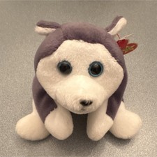 Ty Beanie Babies Nanook Gray  White Dog with Tags 1996 Retired