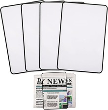 4 Pcs Page Magnifying Sheet 3X Lightweight Full Page Magnifier Clear Optical Fre