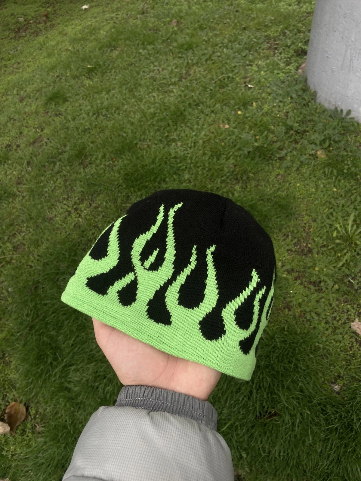Black And Green Flame Y2K Style Beanie
Opens in a new window or tab