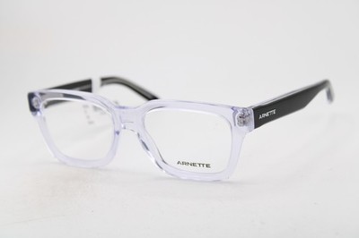 NEW ARNETTE AN7228-1215 COLD-HEART CLEAR BLACK SILVER AUTHENTIC EYEGLASSES 53-18