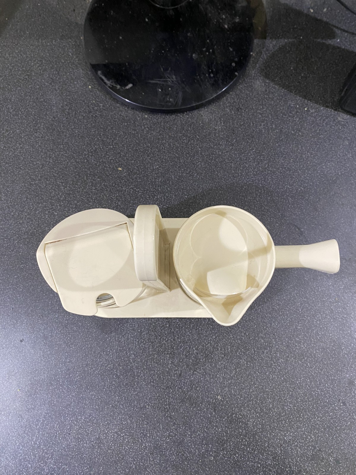 Gemco Corning Ware Corelle Forever Yours Cream Sugar Caddy W/Lids - NO Spoon