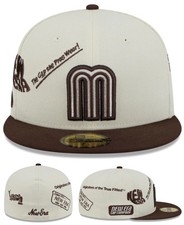 Gorra ajustada marrón crema aniversario béisbol México New Era 59Fifty 7 1/2