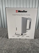 Mueller Austria ExactTemp Electric Kettle 1.7L 1500W Cordless White Auto Shutoff