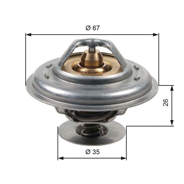 Thermostat KÜHlmittel Gates TH13287G1 FÜR Audi Bentley VW KÜHlmittelthermostat-image