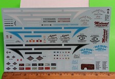 Decal Sheet Diamond Reo 125 Amt Black Blue White Stripes Dash License Plates Decal Sheet Diamond Reo 125 Amt Black Blue White Stripes Dash License Plates