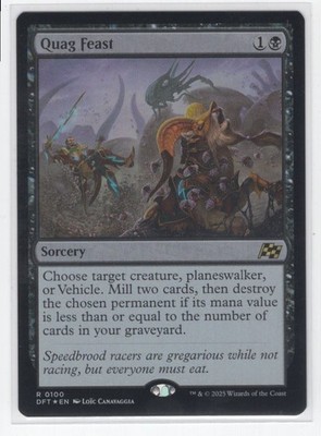 #100 2025 Magic Aetherdrift Quag Feast Rare Foil