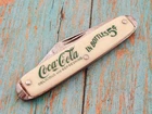 VINTAGE USA GREEN SCRIPT COCA COLA 5 CENTS ADVERTISING POCKET KNIFE KNIVES TOOLS