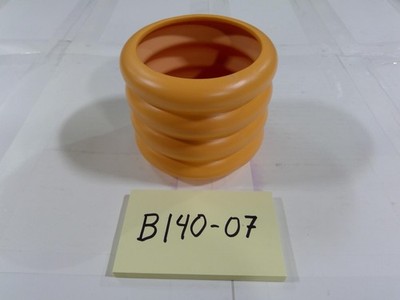 Room Essentials Small Planter Pot 5.5 In Orange Ceramic Glazed Ribbed Decor