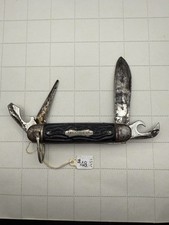 VINTAGE COLONIAL KNIFE MADE IN USA FOREST MASTER CAMPING FOLDING POCKET HUNT N4