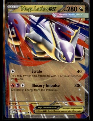 Mega Latias ex 100/132 Double Rare Mega Evolution Pokemon Near Mint