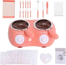 Candy Chocolate Melting Pot Electric Fondue Pot Set Double Chocolate Melting ...