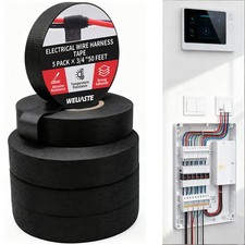 Roll 3/4"x50FT Wiring Harness Tape - High Temp Self-Adhesive Cloth Tape H17