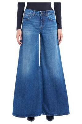 Dondup Damen Jeans mit weitem Bein Denim 