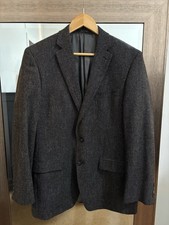 Vintage Calvin Klein Wool Blend Tweed Blazer Sport Coat Mens Sz 38R Gray Flecked