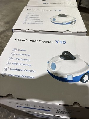 Cordless Robotic Pool Cleaner Automatic Vacuum Y10 90 Mins Runtime Open Box New