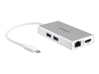StarTechcom USB C Multiport Adapter PD Silber La DKT30CHPDW
