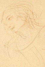 Willi Schmid woman portrait ideal Munich Secession unique drawing around 1930