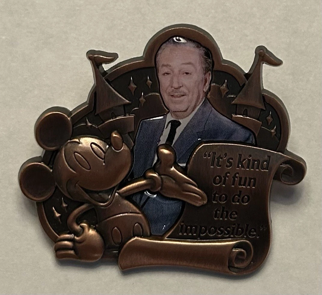 Disney - Walt & Mickey Mouse - It's Kind Of Fun To Do The Impossible Pin