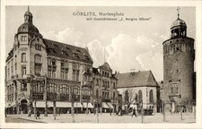 Ak Görlitz in der Lausitz, Marienplatz mit Geschäftshaus J. Bargou... - 11558022