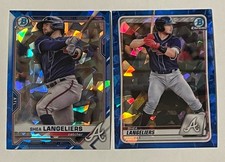 2020 & 21 SHEA LANGELIERS Sapphire RC Lot Bowman Chrome Free Ship