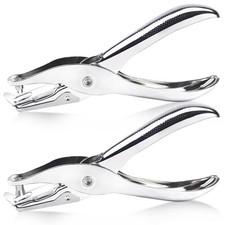 2 Pcs Hole Punch Metal Single Hole 1/4 1/8 Inch for Crafts