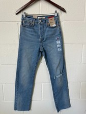 Levi's Women's Wedgie Straight Jeans Blue Denim 5-Pocket 32 x 28