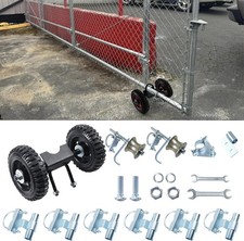 Kit de herrajes para puerta rodante de ruedas de 6" para puerta de enlace de cadena | Herrajes para puerta corredera
