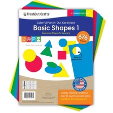 Basic Shapes 1: Circles, Triangles, Squares, Ovals, 676 Pieces US Made Card S...